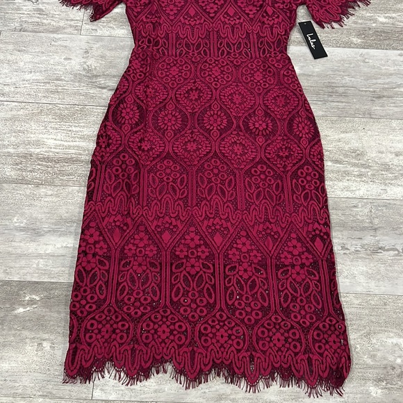 Lulus Burgundy Lace Dress - Picture 7 of 11